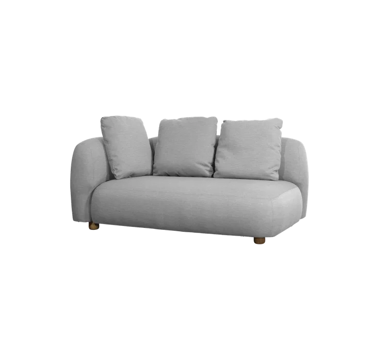 Capture 2-seater sofa, right module by Cane-line in Light grey, AirTouch w/QuickDry & Airflow – product photo