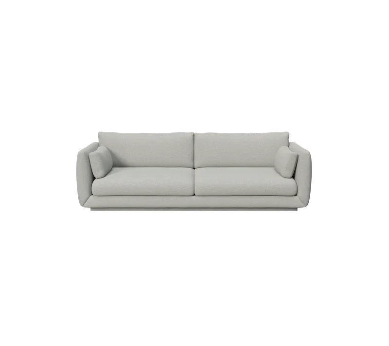 Bloom 3-seater sofa w/plinth by Cane-line in Light grey, Essence – product photo