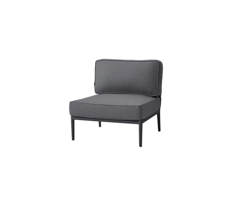 Conic single seater module von Cane-line in Grey, AirTouch w/QuickDry & Airflow – Produktfoto
