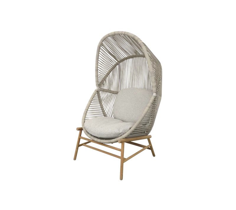 Hive chair von Cane-line in Sand, small round core Weave, Teak, Desert sand, Rise w/QuickDry & Airflow – Produktfoto