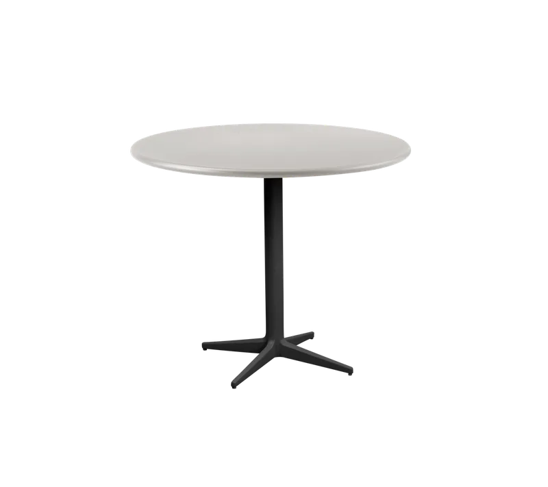 Drop café table dia. 80 cm de Cane-line en Lava grey, aluminium, Sand, Aluminium – photo du produit