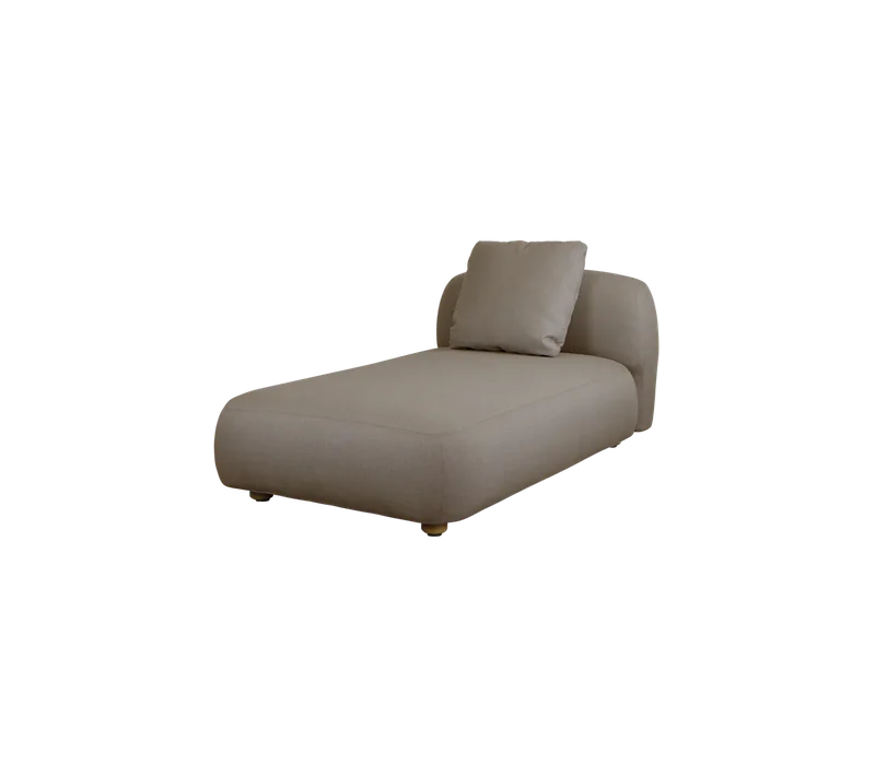 Capture chaise lounge module sofa de Cane-line en Taupe, AirTouch w/QuickDry & Airflow – photo du produit
