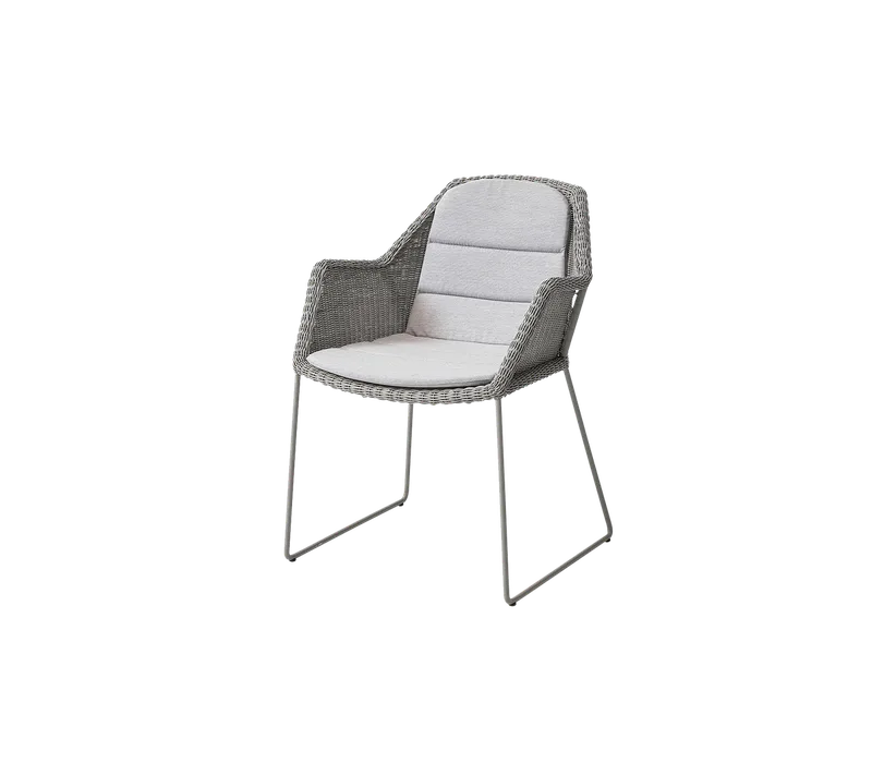 Breeze chair de Cane-line en Taupe, small round Weave, Light grey, Natté – photo du produit