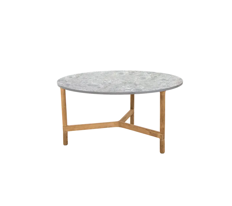 Twist coffee table, large by Cane-line in Teak, Multi colour, ceramic – product photo