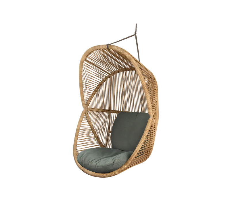 Hive chair von Cane-line in Natural, small round core Weave, Taupe, string Soft Rope, Light green, Link w/QuickDry & Airflow – Produktfoto