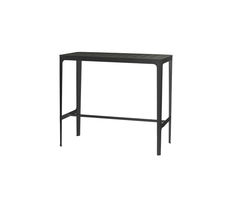 Cut bar table by Cane-line in Black, aluminium – product photo