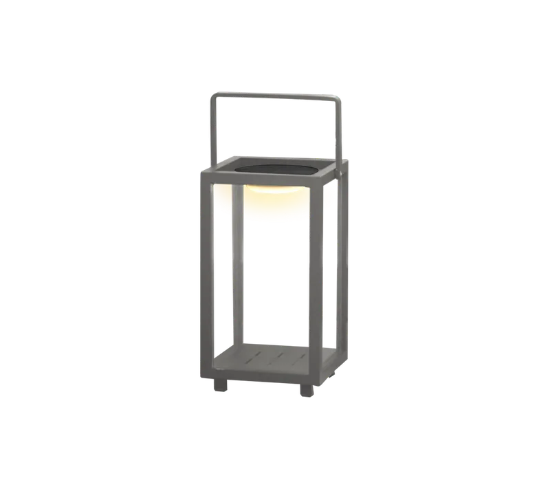 Lighthouse lantern, small von Cane-line in Taupe, aluminium, Lava grey, aluminium – Produktfoto