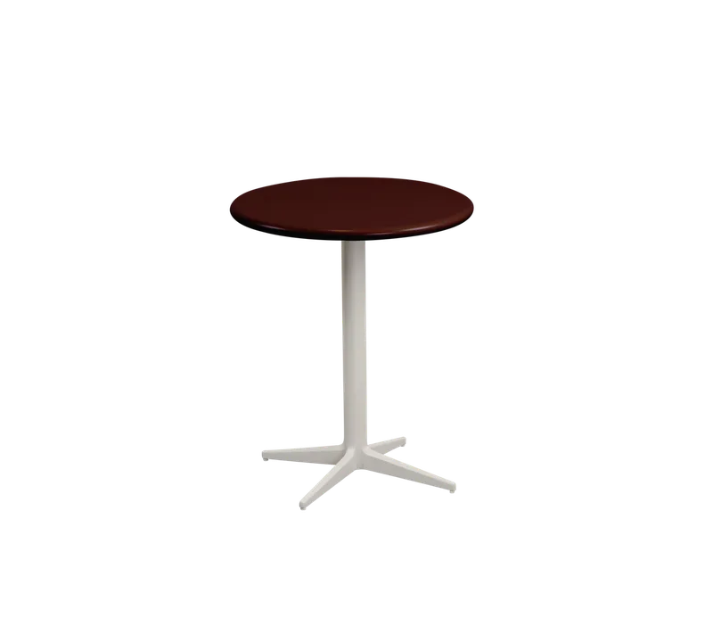Drop café table dia. 45 cm van Cane-line in Sand, Aluminium, Burgundy, semi glossy aluminium – productfoto 2 van 2