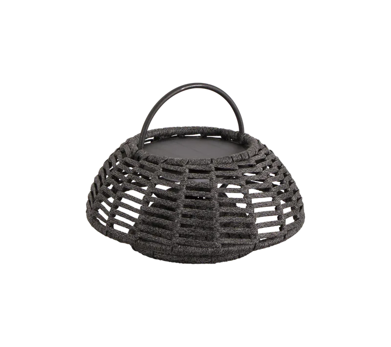 Illusion lamp, hanging / Illusion lamp w/stand van Cane-line in Dark grey, medium flat Soft Rope, Solar LED, Geen – productfoto