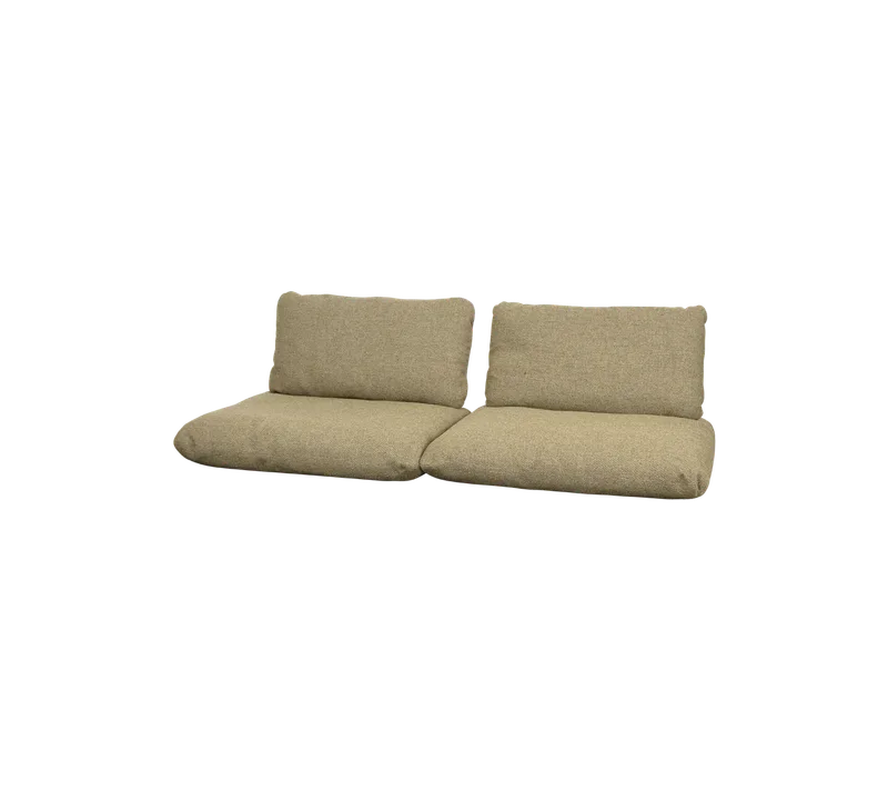 Sticks 2-seater sofa, Cushion set by Cane-line in Turmeric yellow, Rise w/QuickDry & Airflow – product photo 2 of 2