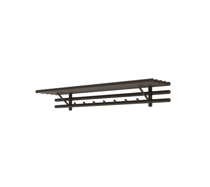 Sticks coat rack w/hat shelf de Cane-line en Dark brown, mahogany – photo du produit