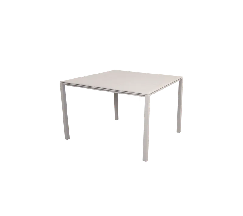 Pure dining table, 100x100 cm by Cane-line in Sand, Aluminium, Toscana sand, ceramic – product photo