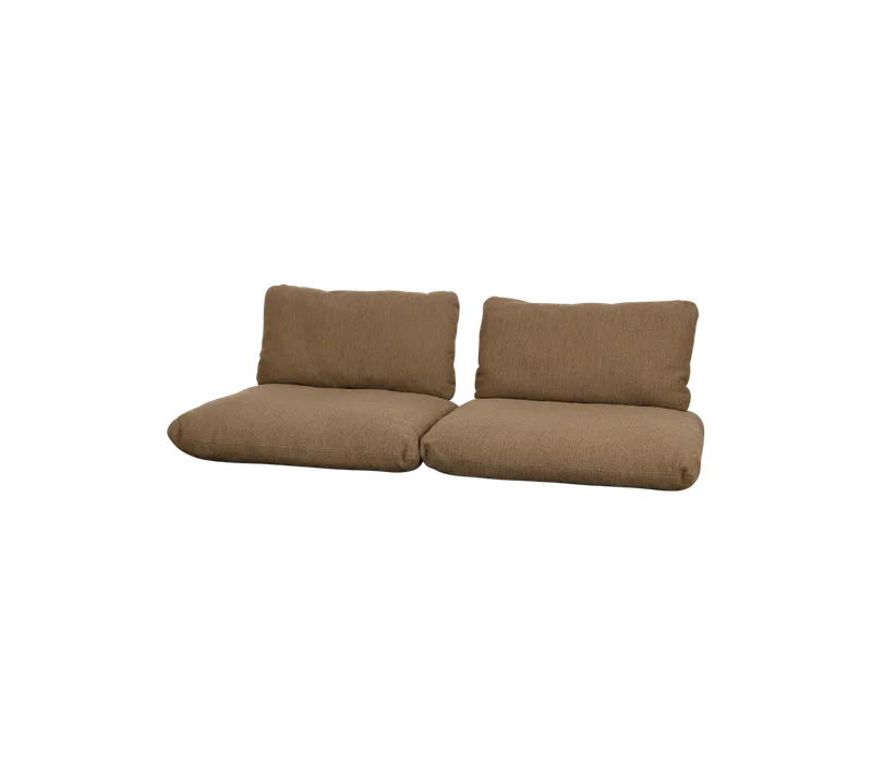 Sticks 2-seater sofa, Cushion set by Cane-line in Umber brown, Rise w/QuickDry & Airflow – product photo 2 of 2