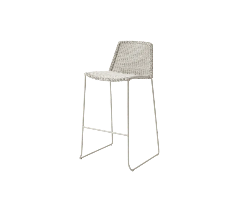 Breeze bar chair by Cane-line in Sand, small round Weave – product photo