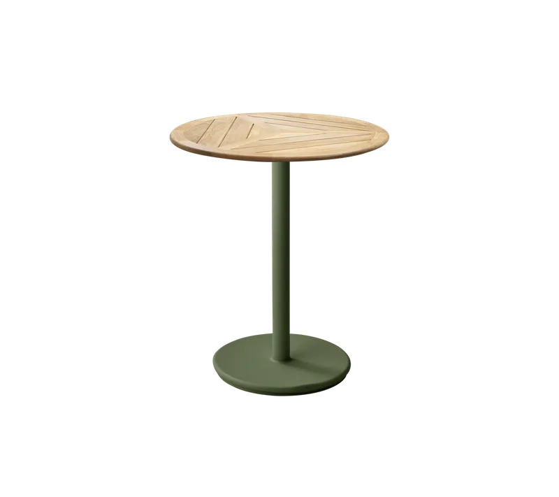 Go café table dia. 60 cm by Cane-line in Dark green, aluminium, Teak, geometric 60 cm – product photo 2 of 2