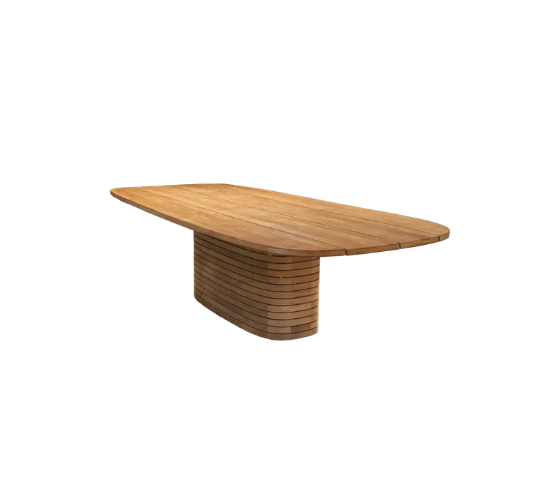 Mellow dining table, oval - large by Cane-line in Teak, Teak, edge glued – product photo