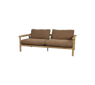 Sticks 2-seater sofa, Cushion set by Cane-line in Turmeric yellow, Rise w/QuickDry & Airflow – product photo 1 of 2