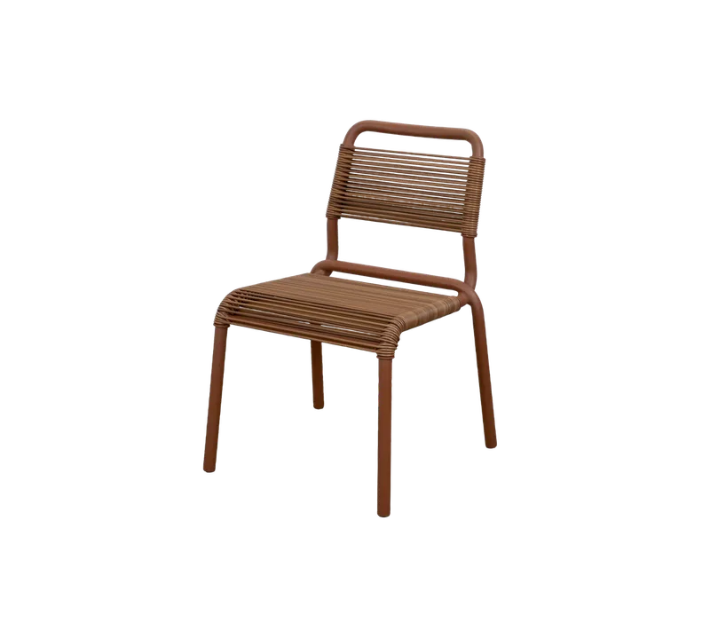 Al Dente chair by Cane-line in Desert red small round core Weave w/desert red aluminium, None – product photo