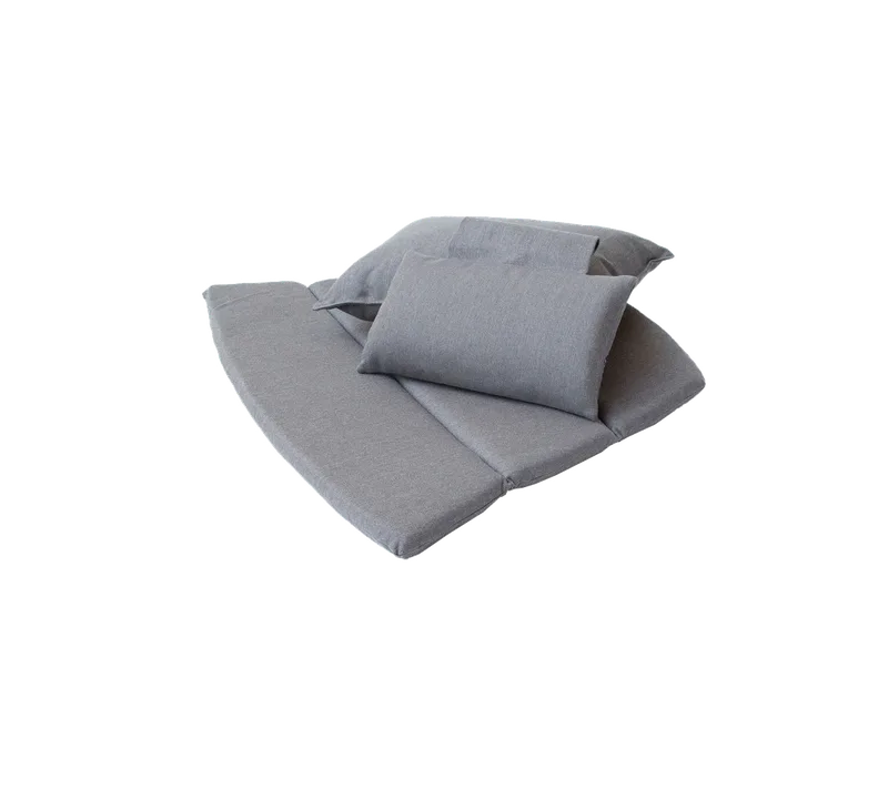 Breeze highback chair, Cushion set van Cane-line in Grey, Natté – productfoto