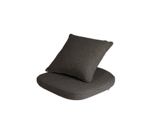Moments chair, Cushion set by Cane-line in Dark grey, Focus – product photo 2 of 2
