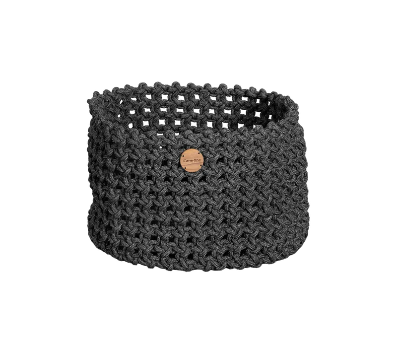 Soft Rope basket large van Cane-line in Dark grey, braid large Soft Rope – productfoto