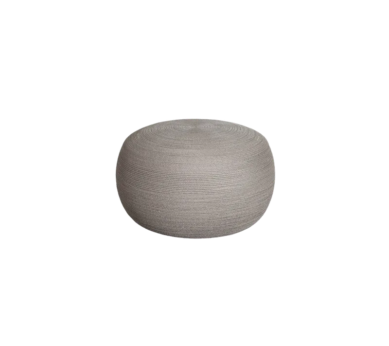 Circle footstool large by Cane-line in Taupe, swirl Soft Rope w/QuickDry & Airflow – product photo
