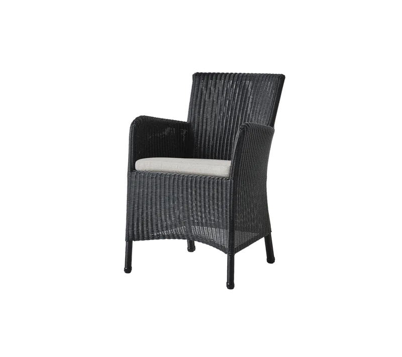 Hampsted chair by Cane-line in Black, small round Weave, Sand, Natté – product photo