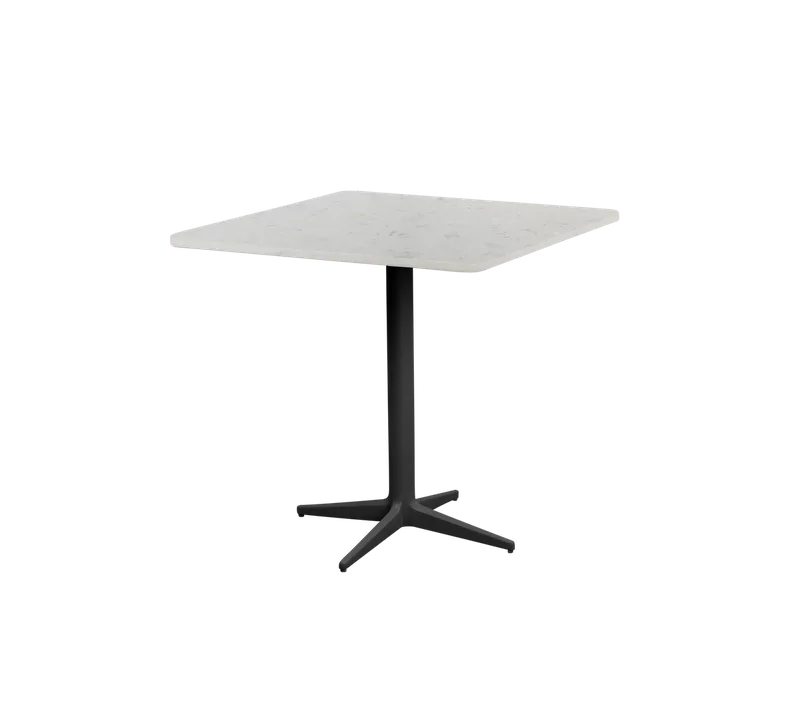 Drop café table 75x75 cm van Cane-line in Lava grey, aluminium, Sand multi colour, HI-Core – productfoto