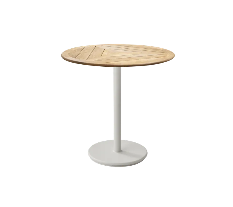 Go café table dia. 80 cm by Cane-line in Sand, Aluminium, Teak, geometric 80 cm – product photo