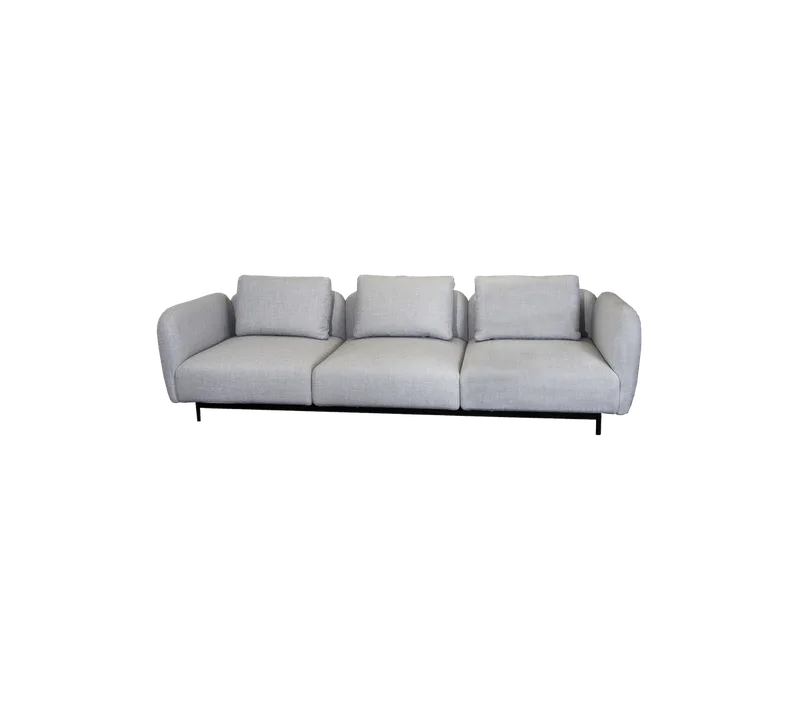 Aura 3-seater sofa von Cane-line in Light grey, Essence – Produktfoto