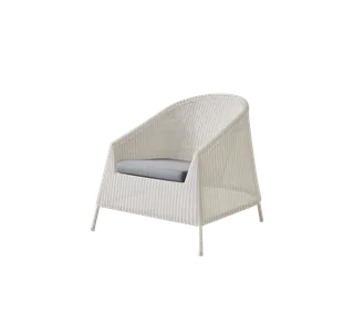 Kingston lounge chair de Cane-line en Sand, small round Weave, Grey, Natté w/QuickDry & Airflow – photo du produit 2 sur 2