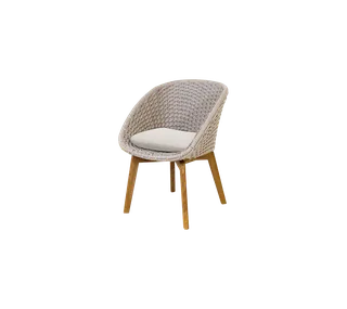 Peacock chair by Cane-line in Sand, medium flat Soft Rope w/teak, Desert sand, Rise – product photo 2 of 2