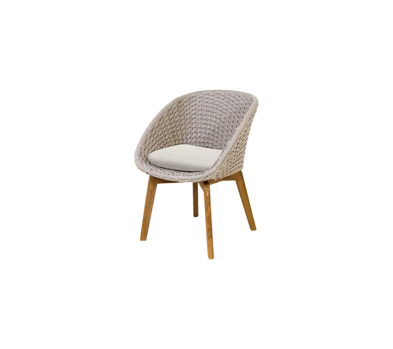 Peacock chair by Cane-line in Sand, medium flat Soft Rope w/teak, Desert sand, Rise – product photo 2 of 2