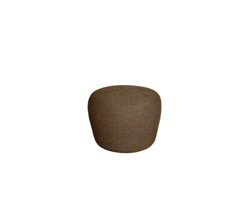 Circle footstool small by Cane-line in Umber brown, swirl Soft Rope w/QuickDry & Airflow – product photo