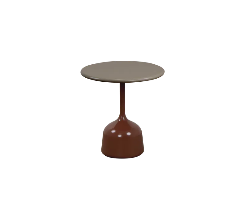 Glaze coffee table, small by Cane-line in Desert red, semi glossy aluminium, Taupe, semi glossy aluminium – product photo
