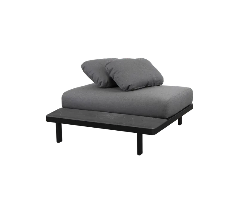 Space single module de Cane-line en Grey, AirTouch w/QuickDry & Airflow, Fossil black, ceramic – photo du produit