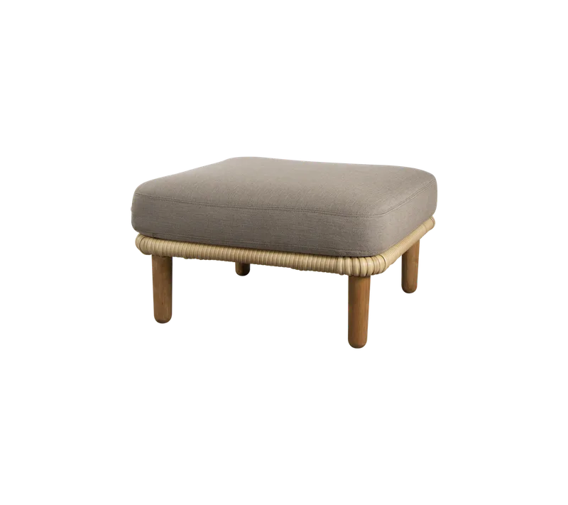 Arch single module de Cane-line en Natural/taupe, large flat peel Weave incl. taupe AirTouch w/QuickDry & Airflow – photo du produit