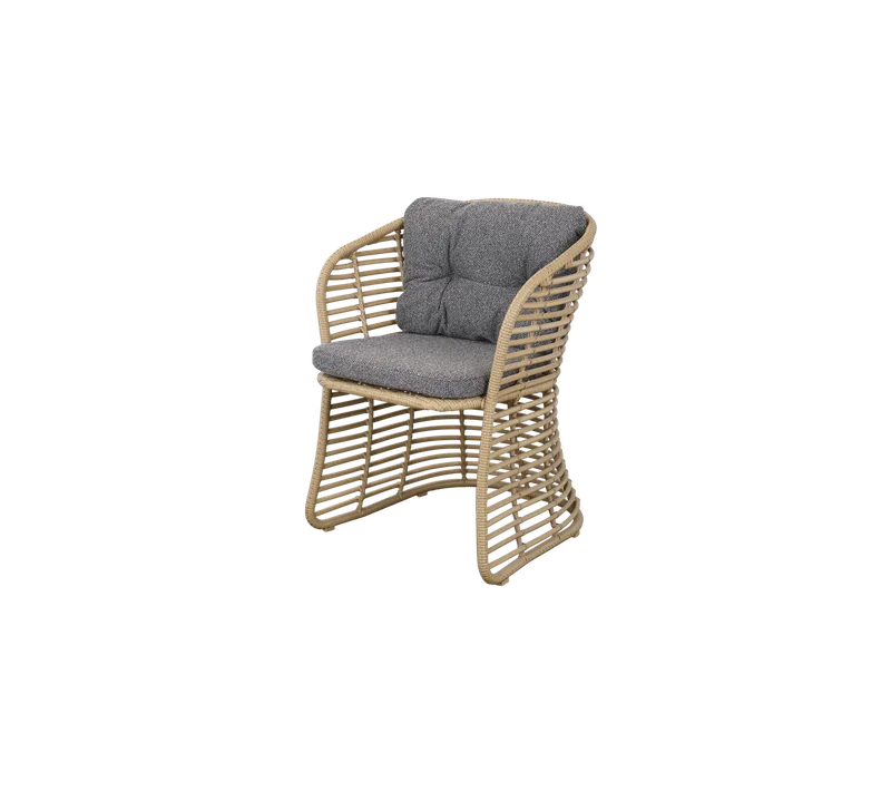 Basket chair von Cane-line in Natural, braid Weave, Dark grey, Wove – Produktfoto