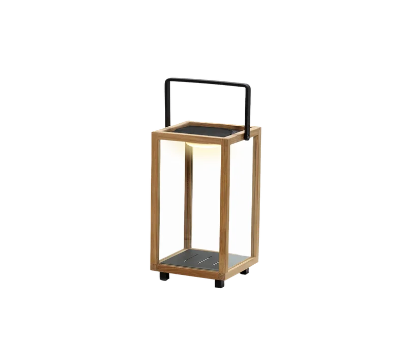 Lighthouse lantern, small van Cane-line in Teak w/lava grey aluminium, Lava grey, aluminium – productfoto