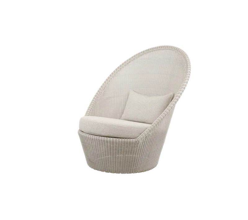 Kingston sunchair w/wheels von Cane-line in Sand, small round Weave, Desert sand, Rise w/QuickDry & Airflow – Produktfoto 2 von 2