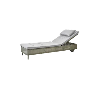 Presley sunbed van Cane-line in Taupe, small round Weave, Light grey, Natté w/QuickDry & Airflow – productfoto 2 van 2