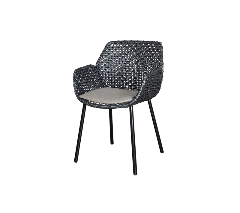 Vibe chair, Cushion de Cane-line en Dark grey, Wove – photo du produit 2 sur 3