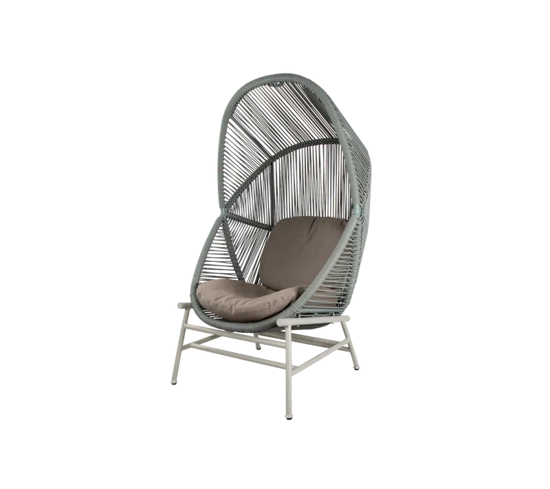 Hive chair by Cane-line in Dusty green, small round core Weave, Sand, Aluminium, Taupe, AirTouch w/QuickDry & Airflow – product photo