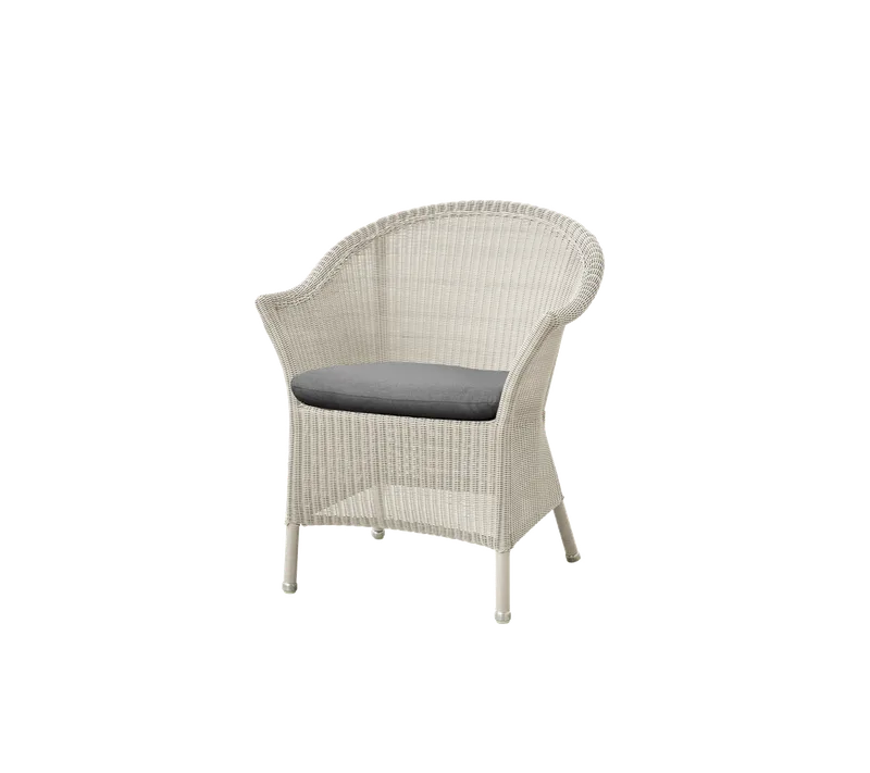 Lansing chair by Cane-line in Sand, small round Weave, Grey, Natté, None – product photo