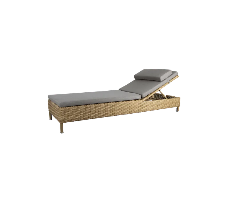 Rest sunbed single, Cushion de Cane-line en Taupe, Natté w/QuickDry & Airflow – photo du produit 1 sur 2