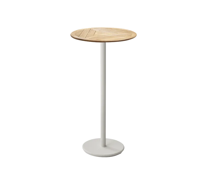 Go bar table dia. 60 cm by Cane-line in Sand, Aluminium, Teak, geometric 60 cm – product photo