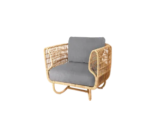 Nest lounge chair, Cushion set by Cane-line in Light grey, Ambience – product photo 1 of 2