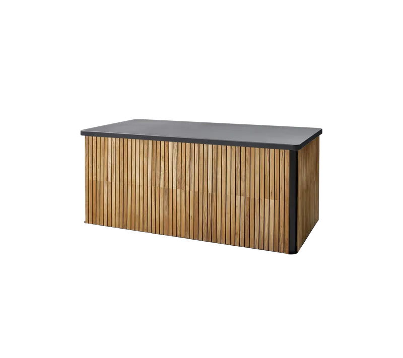 Combine cushion box, large van Cane-line in Teak w/lava grey aluminium – productfoto