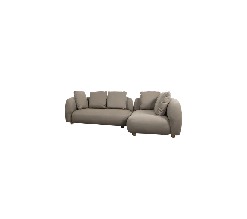Capture corner sofa, 2 x right module by Cane-line in Taupe, AirTouch w/QuickDry & Airflow – product photo