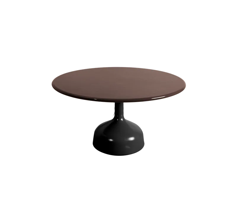 Glaze coffee table, large van Cane-line in Lava grey, semi glossy aluminium, Burgundy, lava stone glazed – productfoto